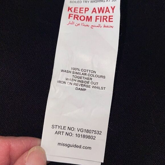 Missguided Womens Plus Size Leopard‎ Oversized Denim Shirt Black Size 16 NWT - Picture 8 of 10